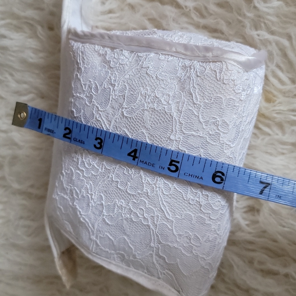 Vintage Jessica Mcclintock Embroidered Lace Zippered Pouch Small Bridal Clutch - Picture 7 of 12